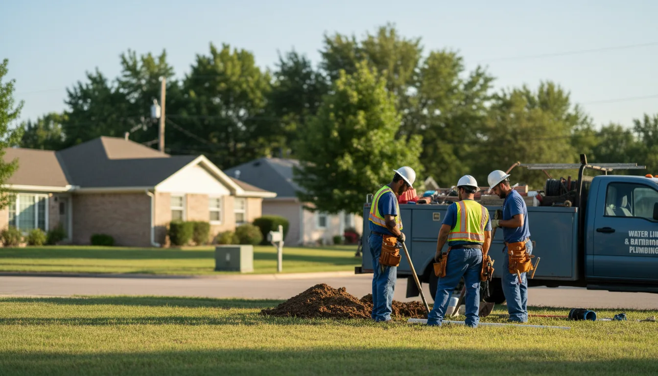 Residential water line and bathroom plumbing service in Rockham, SD
